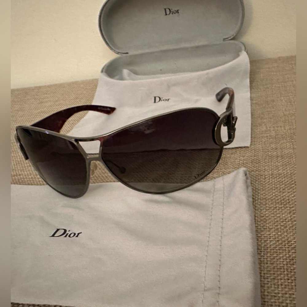 Christian Dior BUCKLE 2 Wrap Sunglasses Fall 2000 Y2K EUC